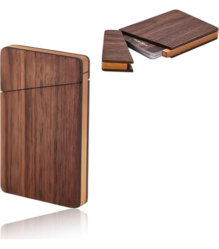 Amazon.co.jp: 木製 名刺入れ ビジネス 名刺ケース ポータブル 名刺